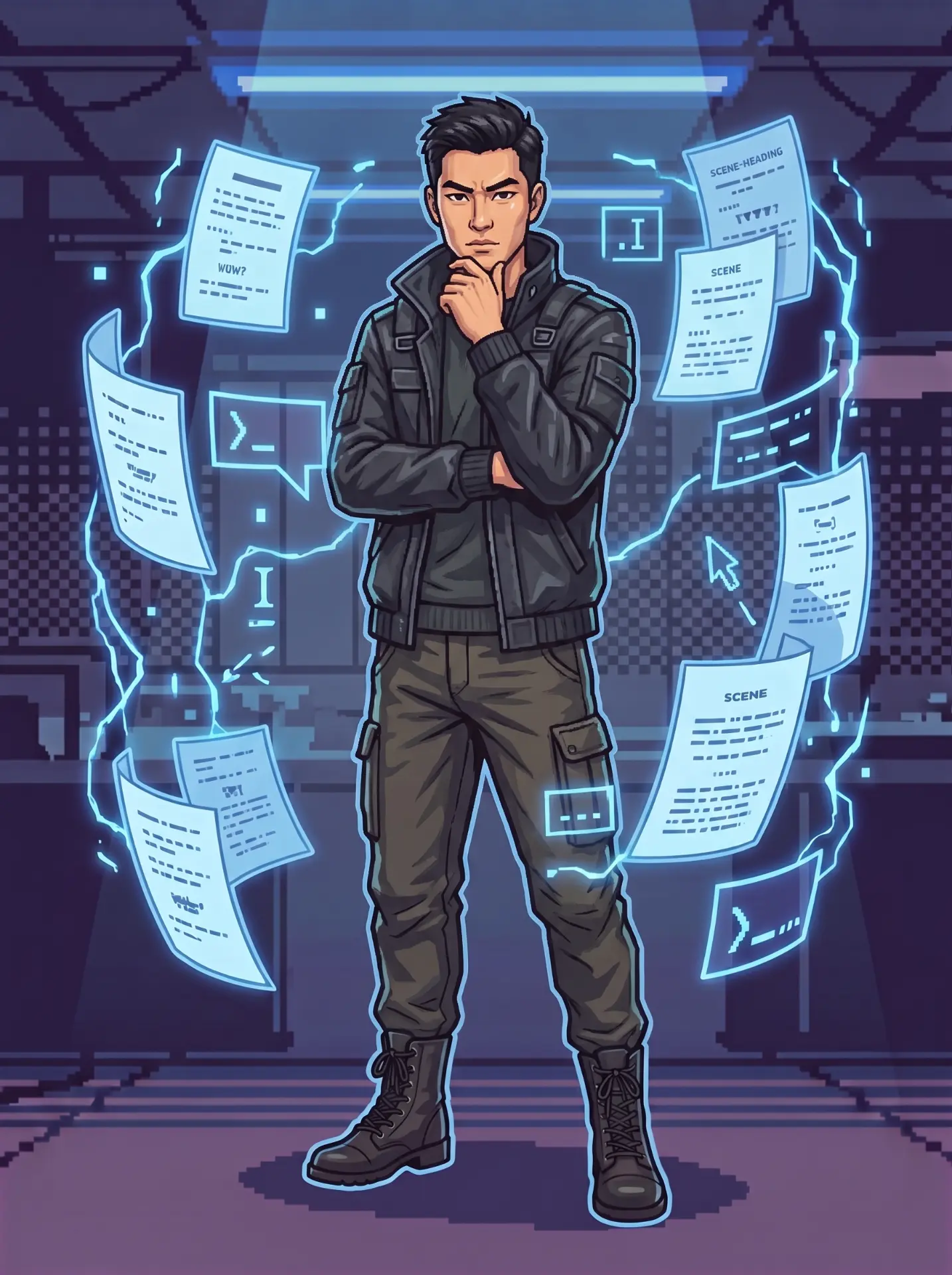 Screenwriter (Look B) — fighter art